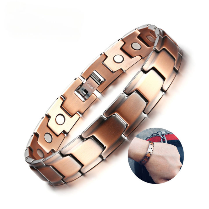 Fashion Pure Copper Magnetic Bracelet Men Energy Chain Link Vintage Copper Bracelet Dropshipping
