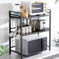 Microwave Oven Adjustable 2 Layers Kitchen Storage Rack. 