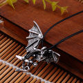 【New Arrivals】Aggressive Gothic Titanium Steel Retro Pendant Non-mainstream Personality Magic Dragon Necklace Cool Trendy Men's Night Shop Hanging Ornaments. 