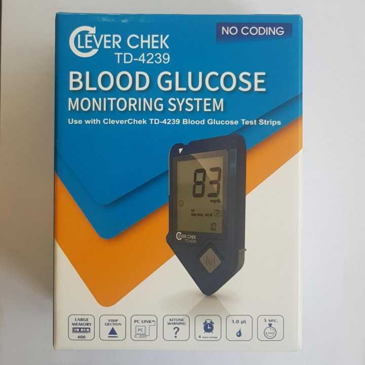 Clever-Chek Td-4239 Blood Glucose Monitor ( Glucometer) Td-4239 | Daraz ...