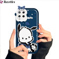 Jizetin for Realme C15 Back Cover Cartoon Pochacco Square Camera Soft Rubber Phone Case. 