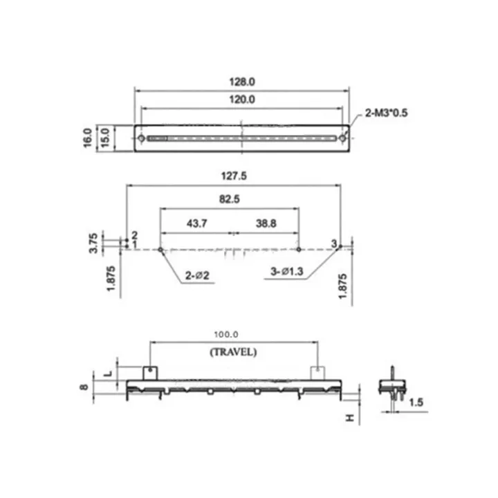 128mm%20Mixer%20Fader%20B10K%20Single%20And%20Dual%20Channel%20B103%20Straight%20Sliding%20Potentiometer%20Total%20Length%2012.8cm%20Stroke%20100%20-%20Image%202