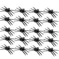 20Pcs/Pack Black Halloween Novelty Toy Plastic Fake Spider Decorative Spiders Haunted House Prop Prank Toys. 