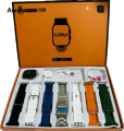 Aweisuan Crown Y20 Ultra 2, 7 in 1 Straps 2.1 Inch HD Screen Bluetooth Calling Smart Watch With 7 Different Straps, one metal strap. 