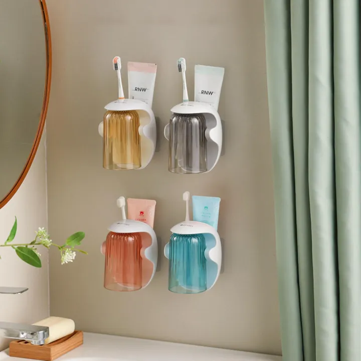 Toothpaste%20Holder%20Wall%20Mount%20Toothbrush%20Cup%20for%20Shower%20Bathroom%20Accessories%20Organizer%20Kids%20Toothbrush%20Holders%20for%20Bathroom,%20Electric%20Tooth%20Brush%20Toothbrushing%20-%20Image%204