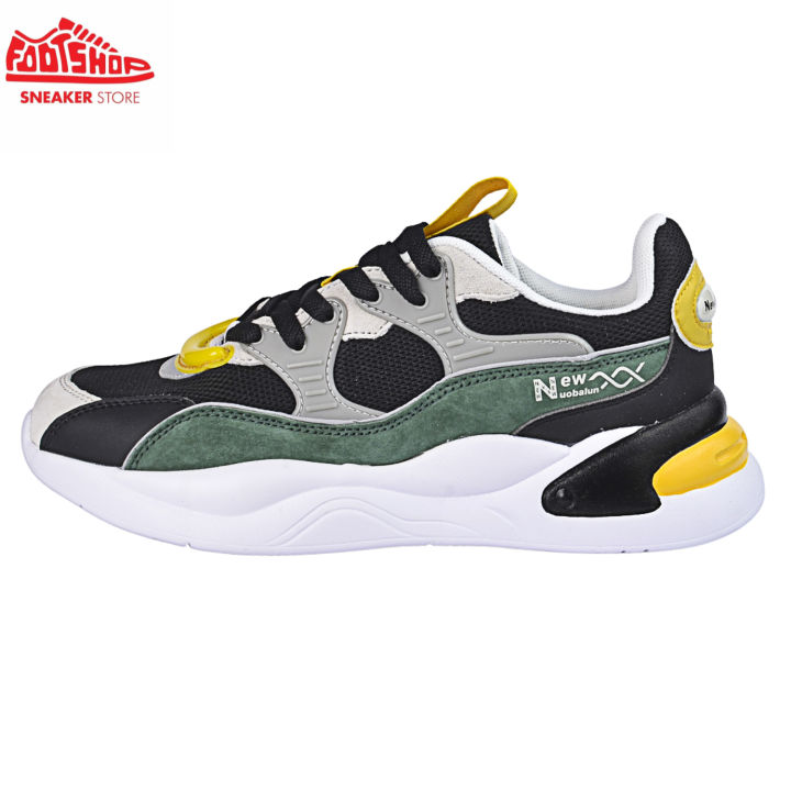 New Nuobalun Black / Green Sports Shoes For Men - 811172961