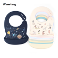 Wenefang Silicone Babi Bib Waterproof Saliva Dripping Banana Bibs Cartoon Newborn Feeding Soft Edible Aprons Baby Adjustable Burp Scarf. 