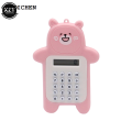 DISICHEN Fashion Mini Calculator Portable Pocket Size 8 Digits Display Cartoon Cute Bear Ultra-thin Button Calculator School Supplies for Child. 