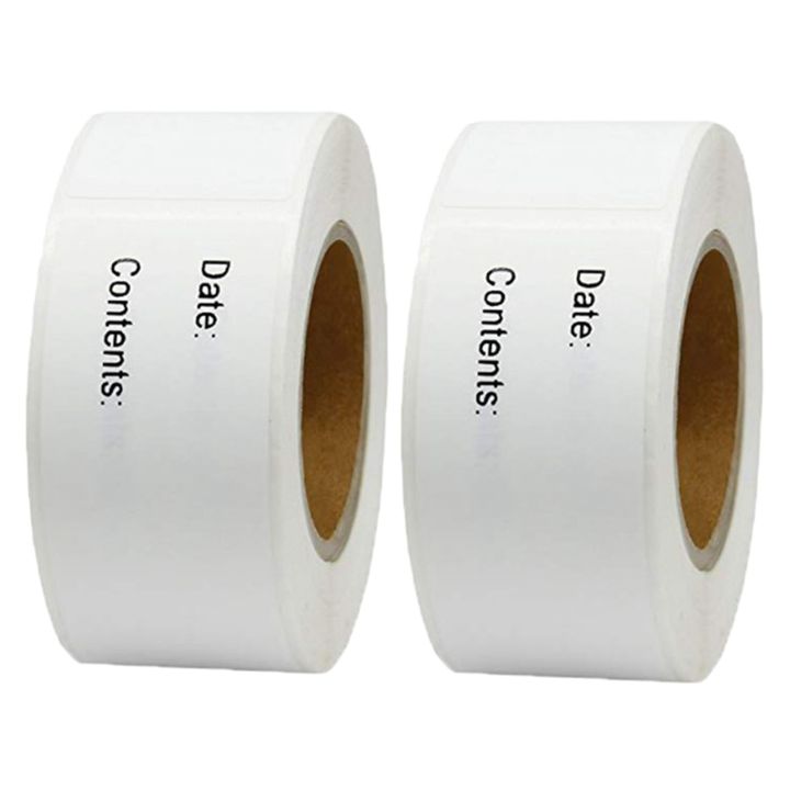 Refreezer Sticker 2 Roll of 125 Pcs Self-Adhesive Removable Freezer Refrigerator Food ...