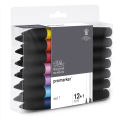 Winsor & Newton Promarker - Twin Tip - Alcohol Based - Set Of 12. 