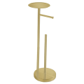 Freestanding Holders Stainless Steel Anti-Rust Standing Toilet Paper Stand with Heavy, Easy to Use Brushed Gold. 