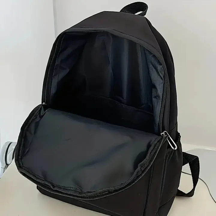 New%20Durable%20Nylon%20Unisex%20College%20Backpack%20in%20Solid%20Black%20-%20Image%203