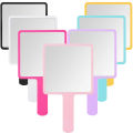 Zhitian Luxury 1Pcs Eyelash Extension Mirror Portable Square Plastic Handle Handheld Makeup Vanity Mirror Women Cosmetic Beauty Salon Supplies. 