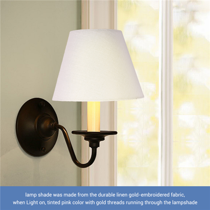 Linen%20Fabric%20White%20Lamp%20Shade%205x9x7%20Inch(White%20with%20Gold%20Threads)%20-%20Image%205