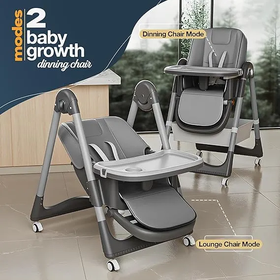 Premium Foldable Baby Dining Chair with Adjustable Height – Compact and ...