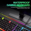 CADEVE 9122 Rainbow Backlit Waterproof Multimedia Mechanical Gaming Keyboard And Mouse. 