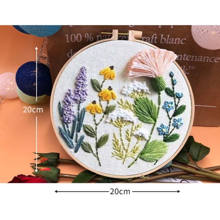 DIY%20Embroidery%20Kit%20European%20Style%20Flowers%20Plants%20Pattern%20Frame%20Hoop%20Cross%20Stitch%20Punch%20Needle%20Embroidery%20Thread%20Sewing%20Craft%20Kit%20-%20Image%202