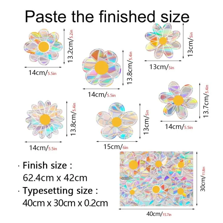 6/12%20PCS%20Window%20Clings%20Double-Sided%20Window%20Stickers%20Daisy%20Pattern%20Shiny%20Glass%20Decals%20Static%20Cling%20Vinyl%20Anti%20Collision%20Sun%20Catchers%20Mirror%20Decoration%20-%20Image%203