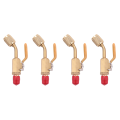 JAERBEE 4X R410a R134a Brass Shut Valve for A/C Charging Hoses HVAC 1/4inch AC Refrigerant. 