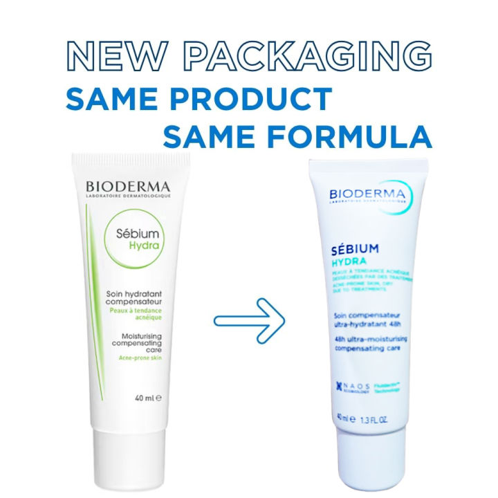 BIODERMA Sebium Hydra Ultra Moisturizing Cream 40ml | Moisturizer For Oily Skin | Acne Prone Skin | Ultra Dry Skin