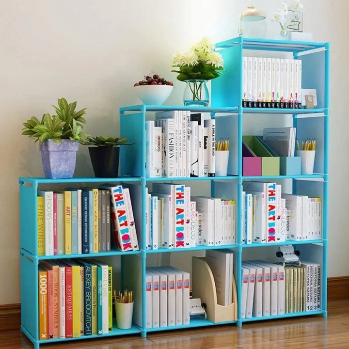 9%20Cubes%20Bookshelf,%204%20Tier%20Shelf%20Adjustable%20Diy%20Bookcases%20For%20Kid,%20Book%20Shelf%20Organizing%20Storage%20Shelving%20Cabinet%20For%20Bedroom%20Living%20Room%20Office%20-%20Image%203