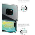 Clear case for Huawei Mate 20 Pro - Transparent Soft Shockproof Airbag Crystal Back Cover. 