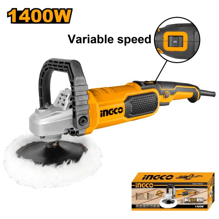 Ingco New 1400W Angle Polisher Variable Speed Control