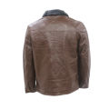 Brown Leather Fur Jacket For Men /Leather Jacket For Men By KTM. 