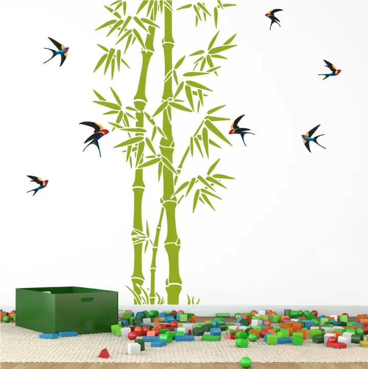 '%20Green%20-%20Bamboo%20-%20Tree-Wall%20Sticker'%20-SM033%20(%20100cm%20X%2055%20cm%20)%20-%20Image%205