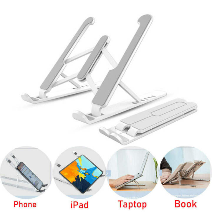 The Shopkeeper Aluminum Alloy 7Level Adjustable Laptop Stand for 10 to