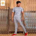 Knitted Cotton Sports T-Shirt And Trouser Set For Men. 
