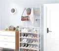 Multifunctional 2-in-1 Hallway Rack Stand 4  layers Shoe Shelves - Easily Portable Shoe Racks. 