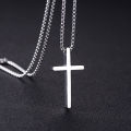 Bravego Titanium Steel Cross Pendant Necklace Men Fashion Necklace. 