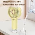 Soft Airflow Rechargeable Handheld Spray Fan Portable Multifunctional Mini Misting Fan Strong Wind Low Noise Fast Cooling Fan Daily Use. 