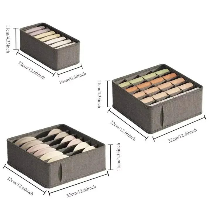 New%2020/6/7%20Grids%20Underwear%20Storage%20Box%20with%20Dividers%20Multifunctional%20Socks%20Drawer%20Organizer%20with%20Handle%20Folding%20Home%20Sorting%20Boxes%20Bras%20-%20Image%202