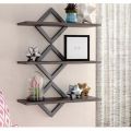 AEROMAX 3 pc Beautiful Wall Home Décor Diamond Shelf Multi Rack In Black. 