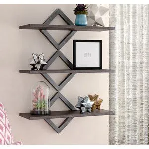 AEROMAX%203%20pc%20Beautiful%20Wall%20Home%20D%C3%A9cor%20Diamond%20Shelf%20Multi%20Rack%20In%20Black%20-%20Image%204