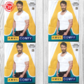 Pack Of 4pcs Amul Comfy Men's Vest 100% Cotton RNS. 