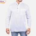 Binay Embroidery White Plain Kurta Shirt For Men - Fashion | Kurtha For Men | Shirts For Men | Men'S Wear. 