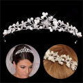 Bridal Veil Tiara Diamante Rhinestone Crown Wedding Hair Accessories Party. 