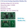 DC 12V 4-20MA Current Analog Acquisition ADC Module RS485 Modbus RTU Board. 