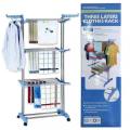 New Three Layers Clothes Drying Stand Rack Heavy Duty Double Pole Foldable Cloth Dryer Clothes Drying Stand (Color May Vary). 