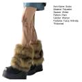 Certiou Imitation Rabbit Fur Leg Warmers Cozy Faux Fur Winter Leg Warmers Anti-slip Thickened for Daily Wear Sports Outing Buyers' Favorite. 