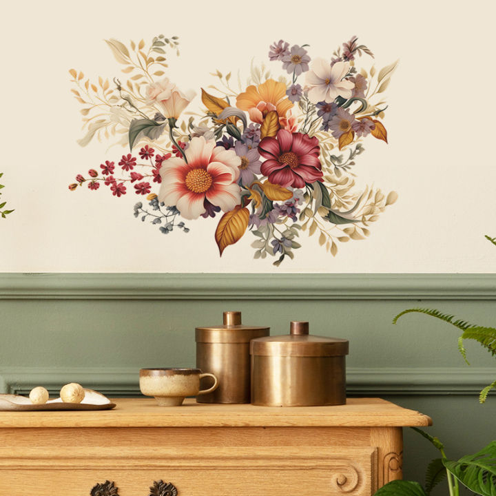 NEW%20Self%20Sticking%20to%20Wall%20Home%20Decoration%20Bedroom%201pcs%20Vintage%20Romantic%20Plants%20Flower%20Porch%20Sticky%20-%20Image%203