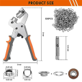 Tarp Grommet Kit Metal with 500 Grommets, Eyelet and Grommet Punch Tool for Fabric Tarps. 