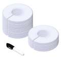 30 Pack White Round Clothing Size Closet Rack Dividers Hangers With 1Marker (Outer 3.5Inch, Inner 1.38Inch In Diameter) CNIM Hot. 