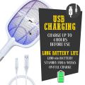 Silvertek Brand Mosquito Racket/Bat Rechargeable with UV Light | Electric Fly Swatter With Stand. 