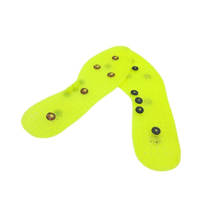 Magnetic Acupressure Insoles 1 Pair Thin Soles with Magnetic Pressure Points Foot Therapy Reflexology Pain Relief Shoe Insoles