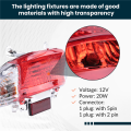Kqueebee Motorcycle Tail Light for Gy6 Scooter 50Cc Rear Tail Light Led Turn Signal Indicator Lamp for Chinese Sunny. 