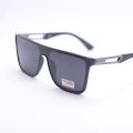 Polarized And UV Protection  Matt Black Single Lens Sunglasses For Men. 